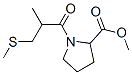 Methyl 1-[2-methyl-3-(methylsulfanyl)propanoyl]-2-pyrrolidinecarboxyla te Structural