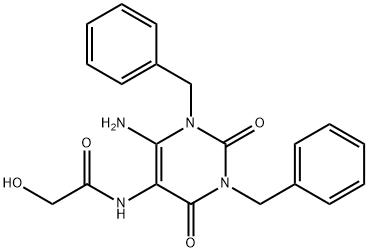 Glycolamide,  N-(6-amino-1,3-dibenzyl-1,2,3,4-tetrahydro-2,4-dioxo-5-pyrimidinyl)-  (7CI) Structural