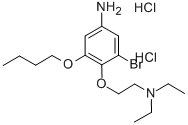 3-Bromo-5-butoxy-beta-(diethylamino)-p-phenetidine dihydrochloride Structural