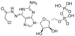 Guanosine diphosphate N-chloroacetylhydrazone Structural