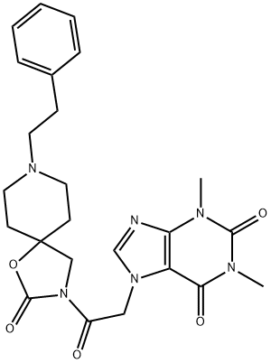 1,3-dimethyl-7-[2-oxo-2-(2-oxo-8-phenethyl-1-oxa-3,8-diazaspiro[4.5]dec-3-yl)ethyl]purine-2,6-dione