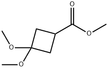 3,3-Dimethoxycyclobutane-1-carboxylate methyl ester
 Structural