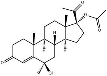 6-hydroxy-6-methyl-17-acetoxyprogesterone Structural