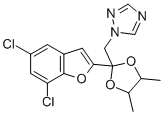 1H-1,2,4-Triazole, 1-((2-(5,7-dichloro-2-benzofuranyl)-4,5-dimethyl-1, 3-dioxolan-2-yl)methyl)-