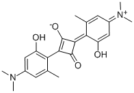 1-(4-Dimethylamino-2-hydroxy-6-methyl-phenyl)-3-(4-dimethylimmonium-2-hydroxy-6-methyl-cyclohexa-2,5-dien-1-ylidene)-2-oxo-cyclobuten-4-olate Structural