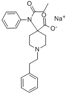 4-PIPERIDINECARBOXYLIC ACID, 4-[(1-OXOPROPYL)PHENYLAMINO]-1-(2-PHENYLETHYL), SODIUM SALT Structural