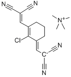 METHANAMINIUM, N,N,N-TRIMETHYL-, SALT WITH [[2-CHLORO-3-(2,2-DICYANOETHENYL)-2-CYCLOHEXEN-1-YLIDENE]METHYL]PROPANEDINITRILE (1:1)