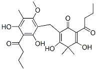 2-[[2,4-Dihydroxy-6-methoxy-5-methyl-3-(1-oxobutyl)phenyl]methyl]-3,5-dihydroxy-4,4-dimethyl-6-(1-oxobutyl)-2,5-cyclohexadien-1-one Structural