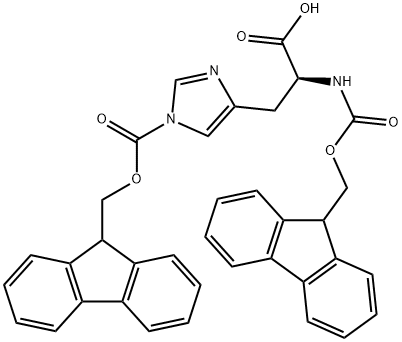 N,N'-Bis(9-fluorenylmethyloxycarbonyl)-L-histidine Structural