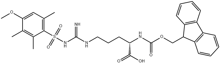 N-Fmoc-N'-(4-methoxy-2,3,6-trimethylbenzenesulfonyl)-L-arginine Structural