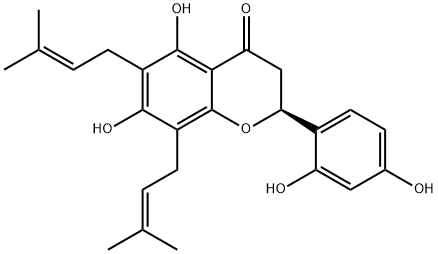 4H-1-Benzopyran-4-one, 2-(2,4-dihydroxyphenyl)-2,3-dihydro-5,7-dihydro xy-6,8-bis(3-methyl-2-butenyl)-, (S)-