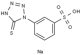 Sodium 3-(5-mercapto-1-tetrazolyl)benzene sulfonate Structural