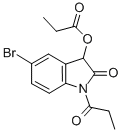 5-Bromo-N,O-dipropionyldioxindole Structural