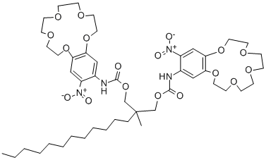 2-DODECYL-2-METHYL-1,3-PROPANEDIYL BIS[N-[5'-NITRO(BENZO-15-CROWN-5)-4'-YL]CARBAMATE] Structural