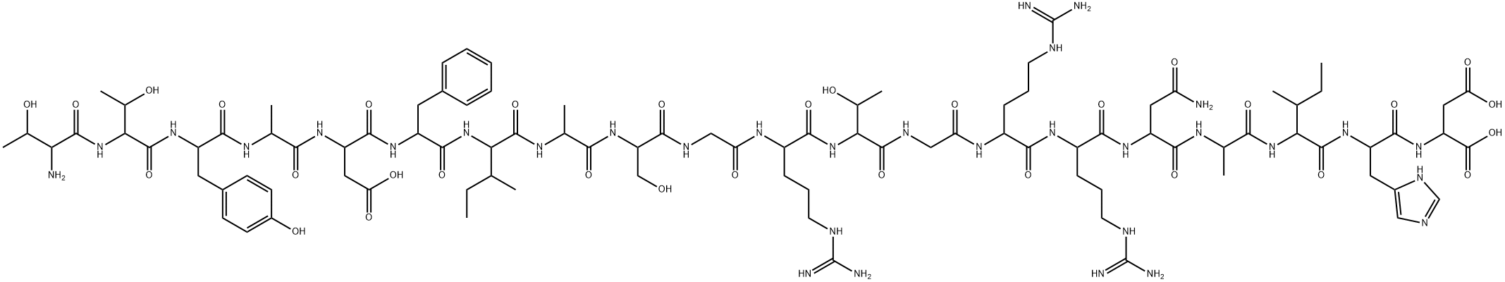 H-THR-THR-TYR-ALA-ASP-PHE-ILE-ALA-SER-GLY-ARG-THR-GLY-ARG-ARG-ASN-ALA-ILE-HIS-ASP-OH Structural