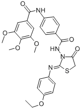 Benzamide, N-(4-(((2-((4-ethoxyphenyl)imino)-4-oxo-3-thiazolidinyl)ami no)carbonyl)phenyl)-3,4,5-trimethoxy-