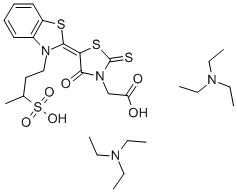 4-OXO-5-(3-(3-SULFOBUTYL)-2-(3H)-BENZOTHIAZOLIDENE)-2-THIOXO-3-THIAZOLIDINE ACETIC ACID TRIETHYLAMINE SALT