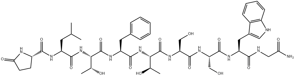 PYR-LEU-THR-PHE-THR-SER-SER-TRP-GLY-NH2