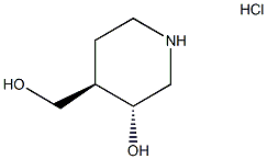 trans-4-(Hydroxymethyl)-3-piperidinol hydrochloride Structural