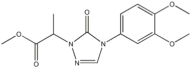 Methyl 2-[4-(3,4-dimethoxyphenyl)-5-oxo-4,5-dihydro-1H-1,2,4-triazol-1-yl]propanoate Structural