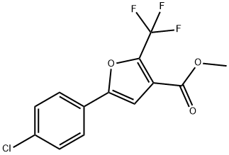 Methyl 5-(4-chlorophenyl)-2-(trifluoromethyl)-3-furoate Structural