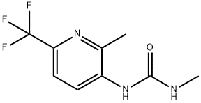 N-Methyl-N'-[2-methyl-6-(trifluoromethyl)pyridin-3-yl]urea Structural