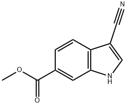 3-cyano-1H-Indole-6-carboxylic acid methyl ester Structural