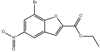 2-Benzofurancarboxylic acid, 7-bromo-5-nitro-, ethyl ester