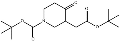 3-PIPERIDINEACETIC ACID, 1-[(1,1-DIMETHYLETHOXY)CARBONYL]-4-OXO-, 1,1-DIMETHYLETHYL ESTER Structural