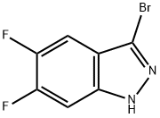 3-BROMO-5,6-DIFLUORO-1H-INDAZOLE Structural