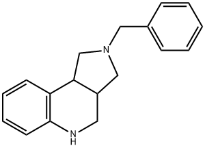 2-BENZYL-2,3,3A,4,5,9B-HEXAHYDRO-1H-PYRROLO[3,4-C]QUINOLINE Structural