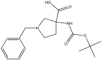 3-Boc-Amino-1-benzylpyrrolidine-3-carboxylic acid Structural