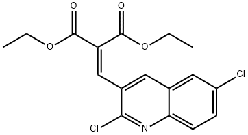 2,6-DICHLORO-3-(2,2-DIETHOXYCARBONYL)VINYLQUINOLINE Structural