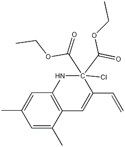 2-CHLORO-5,7-DIMETHYL-3-(2,2-DIETHOXYCARBONYL)VINYLQUINOLINE Structural