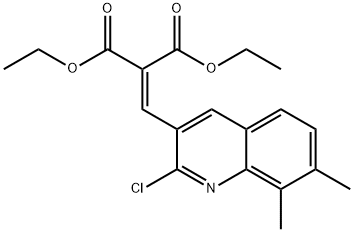 2-CHLORO-7,8-DIMETHYL-3-(2,2-DIETHOXYCARBONYL)VINYLQUINOLINE Structural