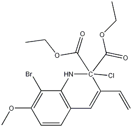 8-BROMO-2-CHLORO-7-METHOXY-3-(2,2-DIETHOXYCARBONYL)VINYLQUINOLINE Structural