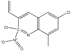 E-2,6-DICHLORO-8-METHYL-3-(2-NITRO)VINYLQUINOLINE Structural