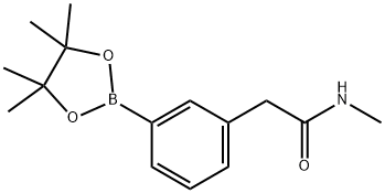 N-Methyl-2-[3-(4,4,5,5-tetramethyl-1,3,2-dioxaborolan-2-yl)phenyl]acetamide Structural