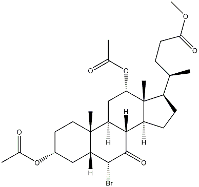 (3alpha,5beta,6alpha,12alpha)-3,12-Bis(acetyloxy)-6-bromo-7-oxocholan-24-oic acid methyl ester