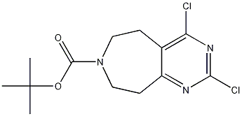 Tert-Butyl2,4-Dichloro-5,6,8,9-Tetrahydropyrimido[4,5-D]Azepine-7-Carboxylate Structural