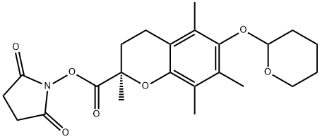 Succinimidyl (2R)-6-(Tetrahydro-2H-pyran-2-yloxy)-2,5,7,8-tetramethylchroman-2-carboxylate Structural