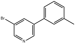 3-Bromo-5-(3-methylphenyl)pyridine Structural