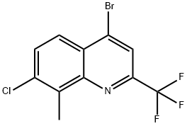 4-BROMO-7-CHLORO-8-METHYL-2-(TRIFLUOROMETHYL)QUINOLINE Structural