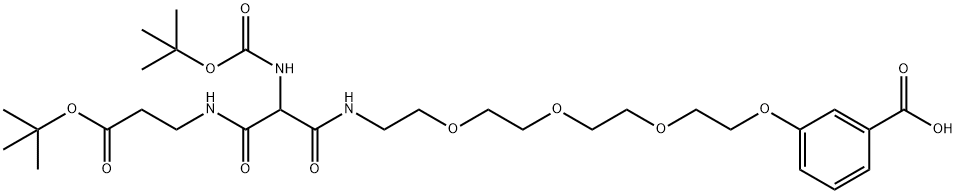 3-[14-(N-Boc-amino)-21,21-dimethyl-13,15,19-trioxo-3,6,9,20-tetraoxa-12,16-diazadocosyloxy]benzoic Acid