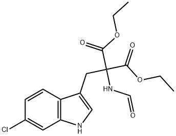 Diethyl (6-Chloro-2-indolylmethyl)formamido-malonate Structural