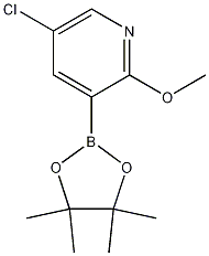 5-chloro-2-methoxy-3-(4,4,5,5-tetramethyl-1,3,2-dioxaborolan-2-yl)pyridine Structural