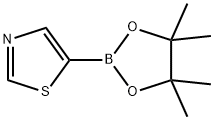 5-(4,4,5,5-Tetramethyl-1,3,2-dioxaborolan-2-yl)thiazole Structural