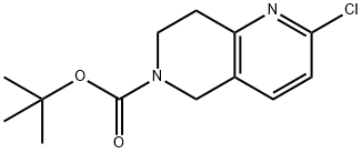 tert-butyl 2-chloro-7,8-dihydro-1,6-naphthyridine-6(5H)-carboxylate Structural