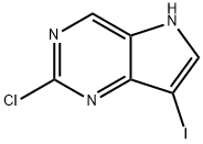 2-Chloro-7-iodo-5H-pyrrolo[3,2-d]pyrimidine Structural