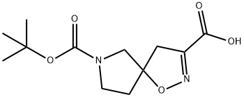 7-(TERT-BUTOXYCARBONYL)-1-OXA-2,7-DIAZASPIRO[4.4]NON-2-ENE-3-CARBOXYLIC ACID Structural